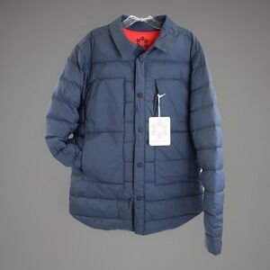 Obermeyer Explorer Down Shirt Jacket Mens Small Blue Waterproof Puffer $249 NEW